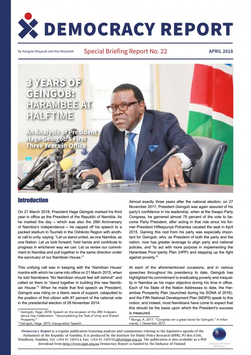 3 Years of Geingob - IPPR